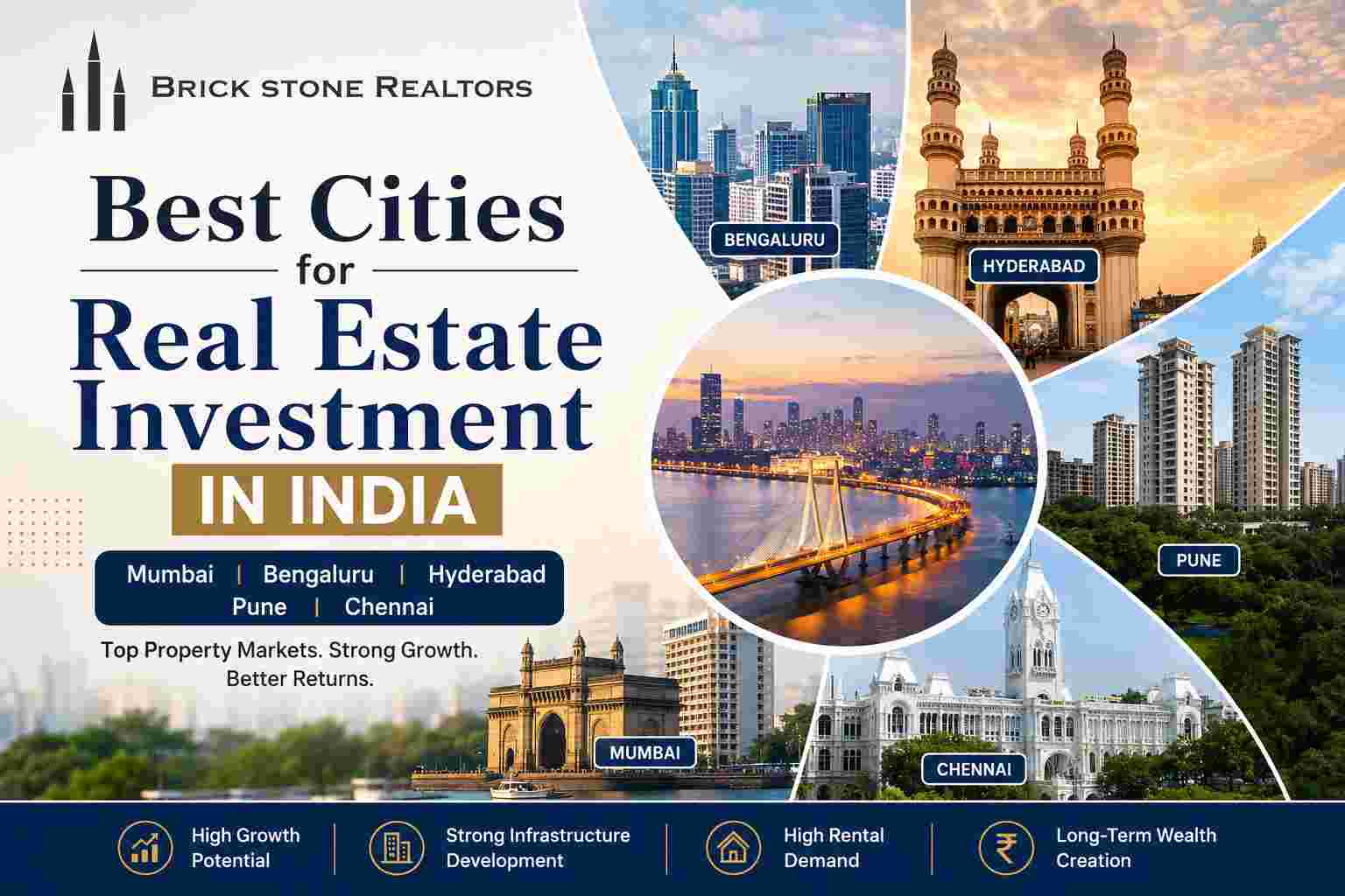 Best Cities for Real Estate Investment in India: Mumbai, Bengaluru, Hyderabad, Pune & Chennai